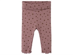 Name It twilight mauve kløver hulmønster leggings